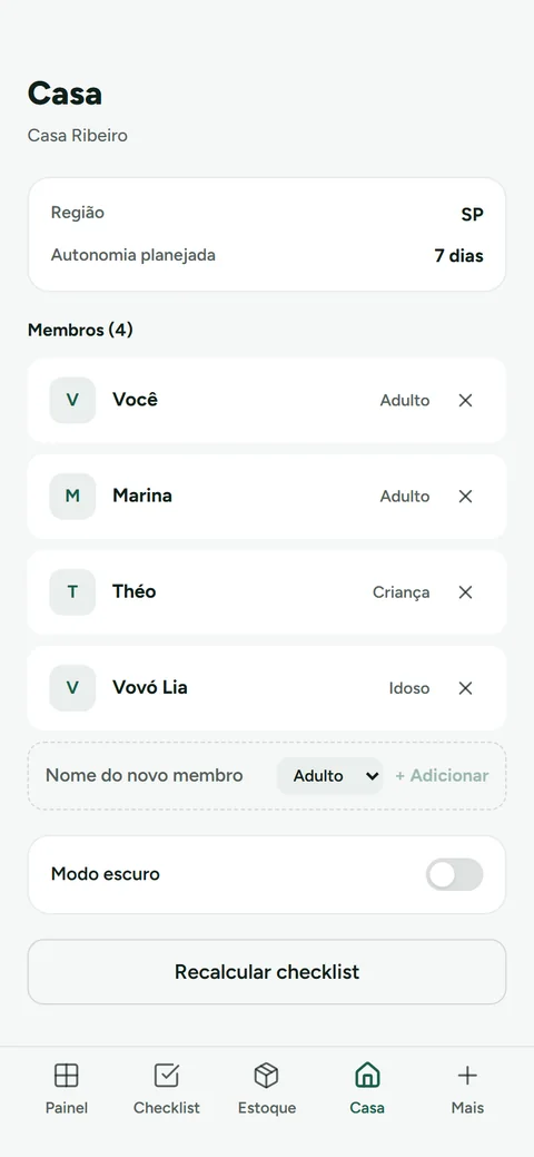 Tela de Perfil da casa do Appocalipse